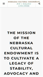 Mobile Screenshot of nebraskaculturalendowment.org