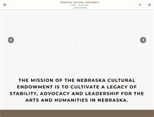 Tablet Screenshot of nebraskaculturalendowment.org